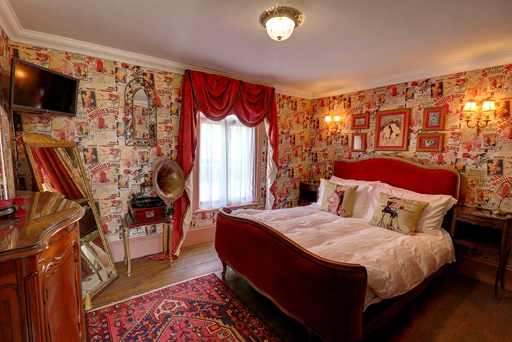Moulin Rouge styled bedroom in Broadstairs bed and breakfast